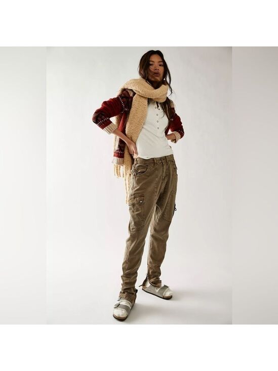 Free People Pants - Free People Rule Breaker Slim Pants Size 6 Olive NWOT